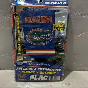 FLORIDA GATORS APPLIQUE BANNER HOUSE FLAG INDOOR OUTDOOR 44X28 OVERSIZED SIGN
